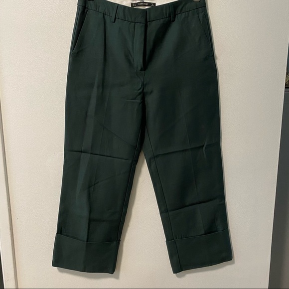 🐌 Zara dark green wide leg Slacks - Picture 3 of 6